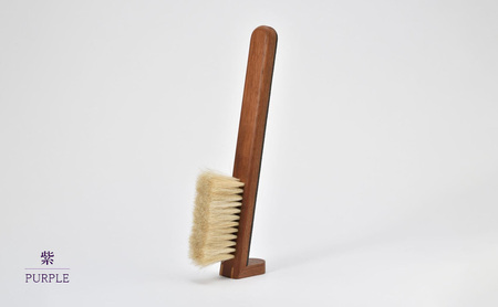 STAND BRUSH ／ 印伝・黒　紫　赤 ブラシ 卓上ブラシ 洋服ブラシ 馬毛 工芸品 日本製 墨田区 東京 紫