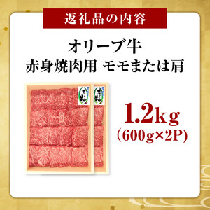 オリーブ牛　赤身焼肉用　1200ｇ