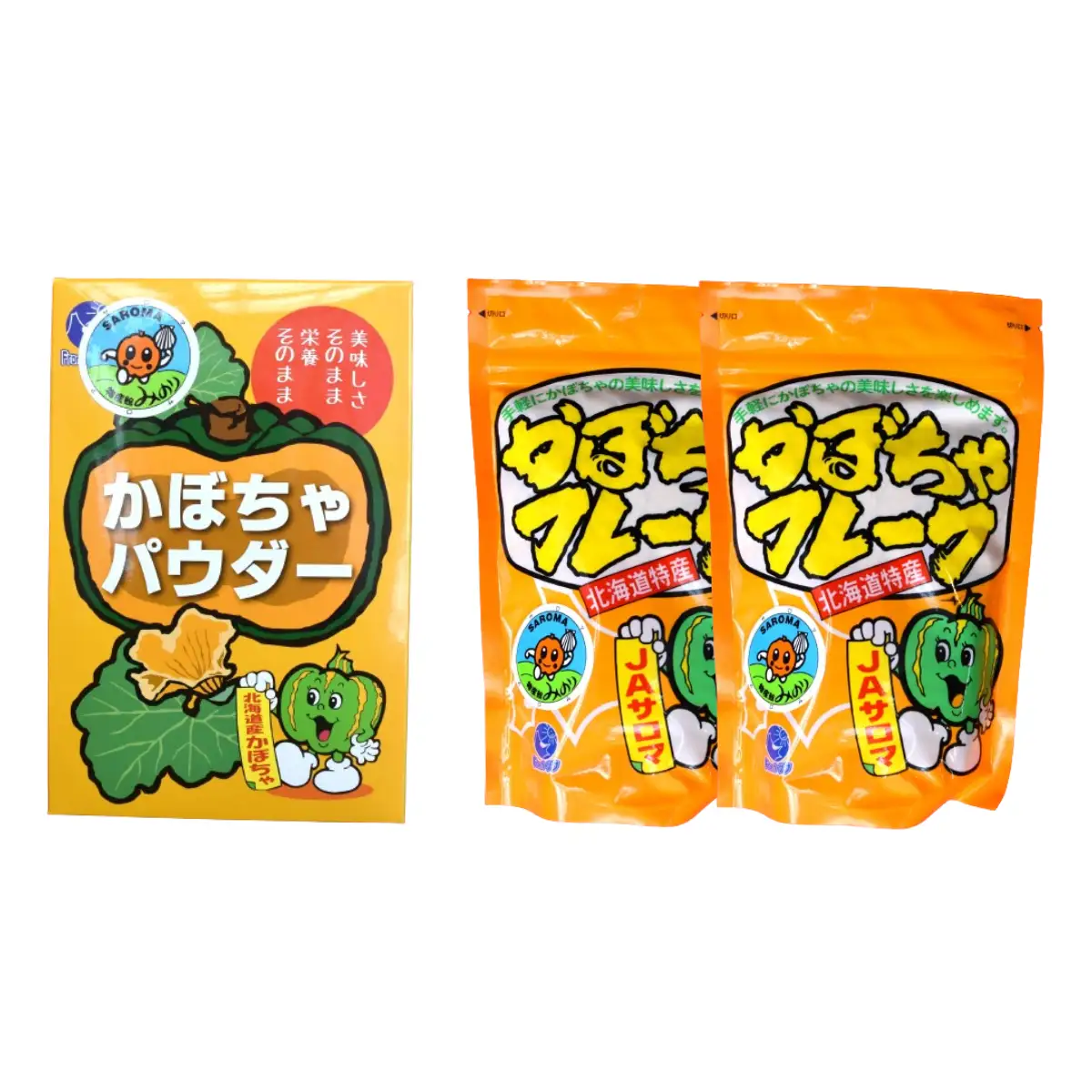 離乳食からお菓子作りまで…お料理全般に！かぼちゃフレーク200g・かぼちゃパウダー300gセット　SRMI004