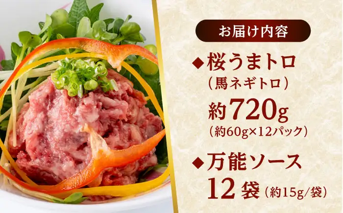 馬刺し桜うまトロ 計約720g 馬刺し[AYAF030]