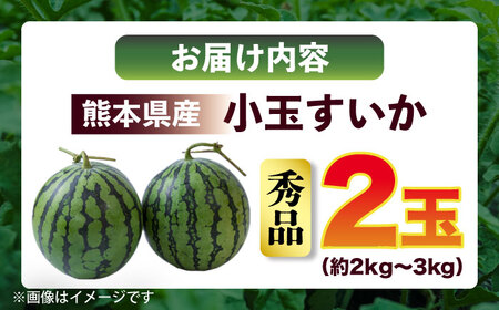 【2026年5月より発送 数量限定】小玉すいか 秀品 2玉 約2kg?3kg スイカ[AYAT008]
