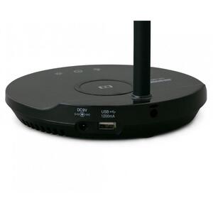LEDデスクライトQi充電シリーズ 平置きタイプ 調光・調色　LDL-QFDL-B　ブラック
