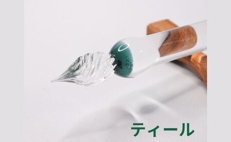clarto　ガラスペンlavie（アマガエル）　筆記用具 ガラスペン 硝子ペン 手作り ガラス 硝子 かわいい インク 手紙 日記 プレゼント ギフト 墨田区 東京都 ライトブルー