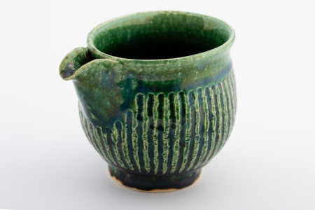 お茶 ティーセット 茶器セット 織部釉 土瓶 湯冷まし(片口) 汲出し湯呑み5個 [抱星窯 長崎県 東彼杵町 hs42bag390000]