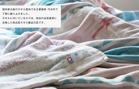 （今治タオルブランド認定）ガーゼパイルケット　オルテガ353　1枚　アイボリー【I003010KT1IV】