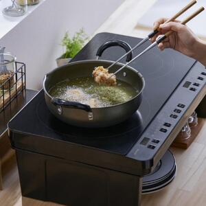 IHコンロ 2口 IHコンロスタンド付き 1400W アイリスオーヤマ コンパクト設計 火力6段階 設置簡単 工事不要 経済的 安全機能 IHK-WT41S-B