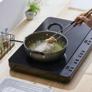 IHコンロ 2口 IH 1400W アイリスオーヤマ コンパクト設計 火力6段階 火力調節 キッチン 工事不要 すぐ使える 経済的 揚げ物モード 湯沸かしモード タイマー 安全機能 IHK-WT41-B