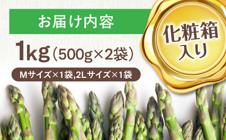 朝どりアスパラ 1kg M・2L混 アスパラ AJAH017