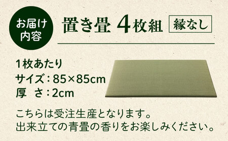 一畳屋 たたみっこ 縁無し 畳 4枚セット   畳[AYAB108]