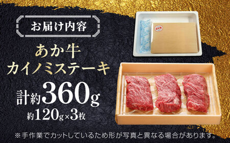 【GI認証】くまもとあか牛カイノミステーキ 約120g×3枚 カイノミステーキ [AYCQ019]