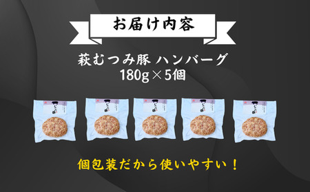 萩むつみ豚 ハンバーグ 180g×5個