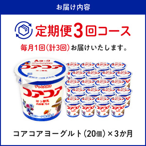 【3ヶ月定期便】愛知ヨーク　コアコアヨーグルト　20個入[108A01-T]