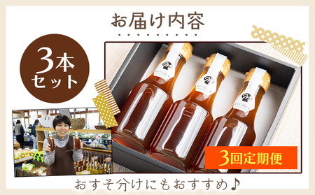 【定期便／年3回お届け】 香南市ジンジャーシロップ 生姜 (150ml)×3本セット 定期便 Wyr-0062