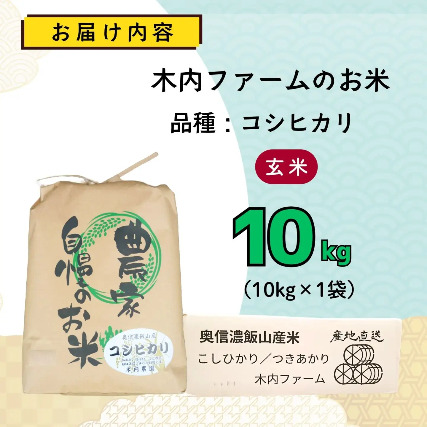 【新米予約】玄米 10kg コシヒカリ 木内ファーム コシヒカリ Ca-053
