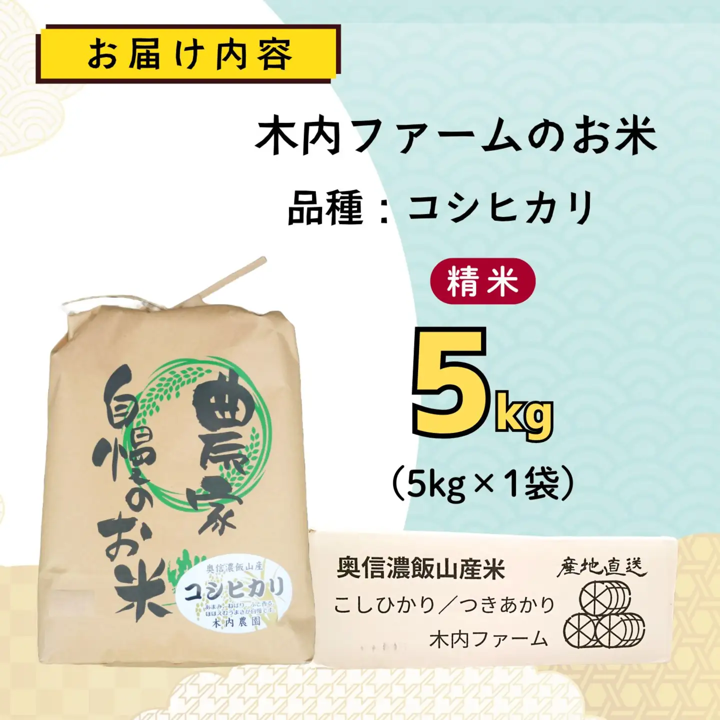 【新米予約】コシヒカリ 5kg 木内ファーム コシヒカリ Ca-050