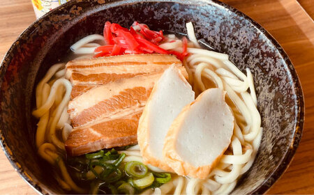 沖縄そば (豚三枚肉) 8食セット   BCAO004 そば 