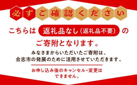 【応援寄附金】熊本県合志市 1口 5万円 返礼品なしのご寄附　【合志市役所】[AYBZ002]