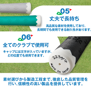 ２２３ｇｒｉｐ[富士山ゴルフグリップ・1本] 溶岩富士（グレー）
