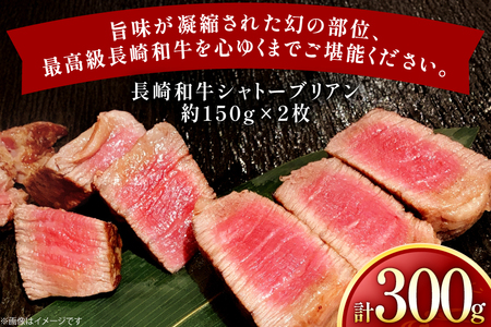 牛肉 和牛 長崎和牛 シャトーブリアン 150g 2枚 計300g [黒牛 長崎県 東彼杵町 hs42bag750078]