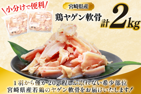 鶏肉 軟骨 若鶏 鶏軟骨 1kg 2p [ミヤケイフード 宮崎県 美郷町 31bp0001]