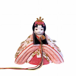 雛人形のminicola　rico美優（みゆ） ｜ 木目込み親王飾り雛人形　丸木台　雪花丸型照明セット