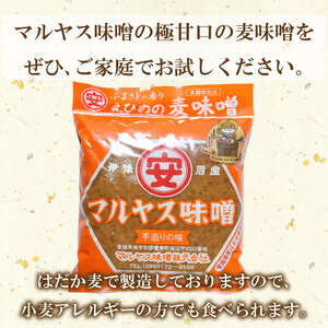 麦 味噌 みそ 粗ずり 700g × 5パック 極 甘口 はだか麦 大麦 瀬戸内 田舎 減塩 塩分 控えめ 食物繊維 小麦 アレルギー 健康 味噌汁 おでん 国産 ご当地 愛媛 愛南