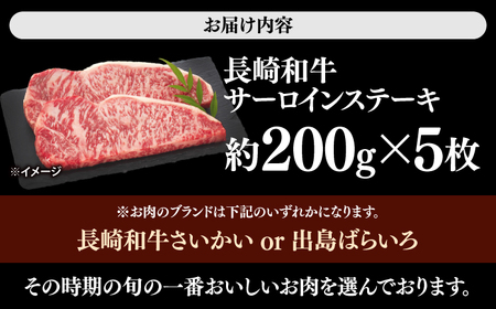 長崎和牛 サーロイン ステーキ 計1kg ＜大西海ファーム食肉加工センター＞CEK193 ステーキ
