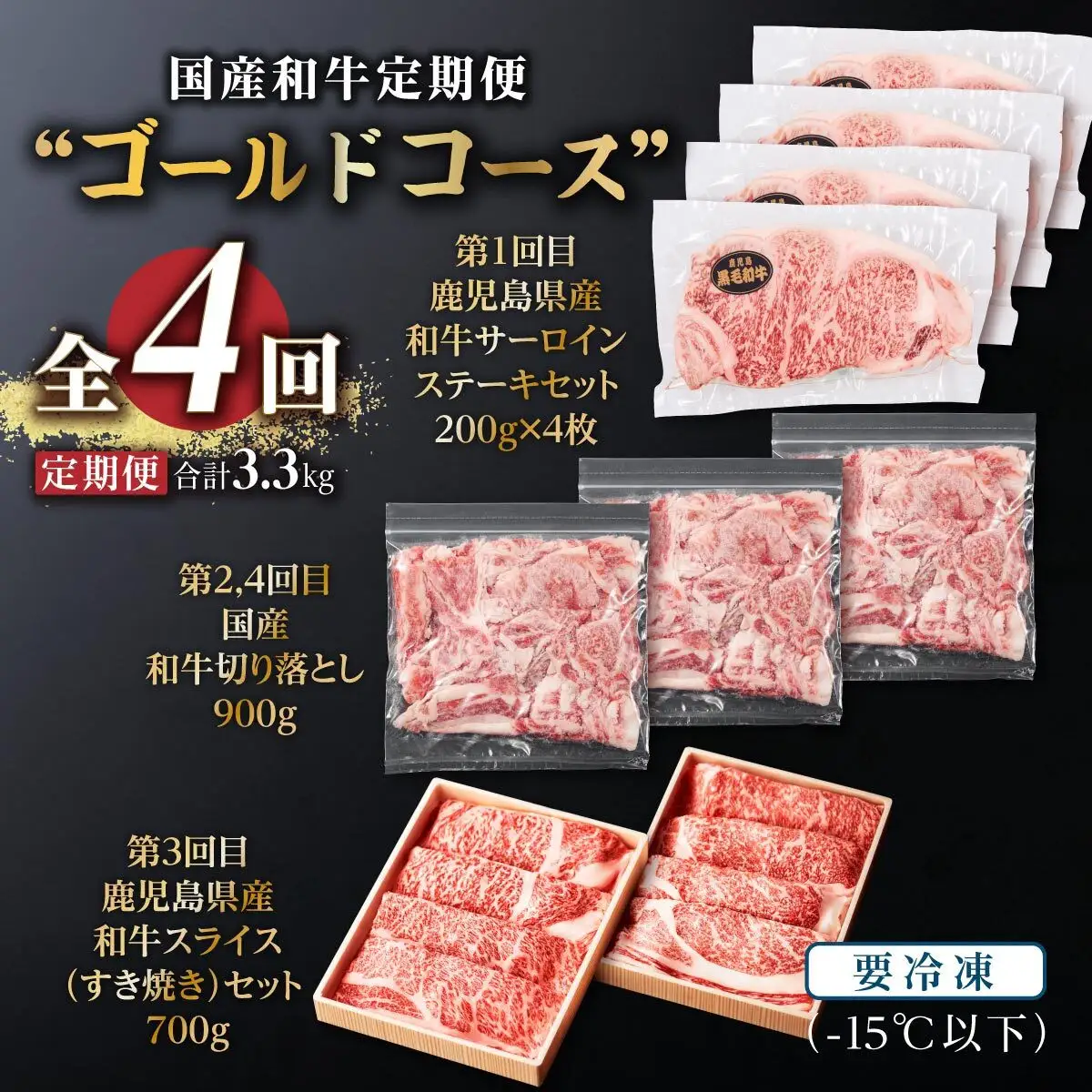 和牛定期便 “ゴールドコース” （計4回）