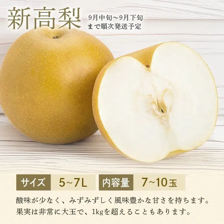 新高梨 箱込約 5kg（JA新ひたち野）梨 約 7玉 ～ 10玉 (B01-011)