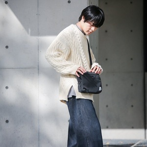 豊岡鞄 CIE WEATHER SHOULDER（071951）ブラック / 木和田正昭商店 撥水 ショルダーバッグ メンズ クラッチバック バックインバック