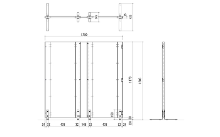 家具 パーティション  ブラウン ≪LFM-1212PA-DB≫  家具 朝日木材