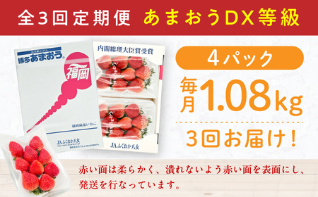 【3回定期便】いちご（あまおう）2ケース / いちご 苺 イチゴ[AFAB081]