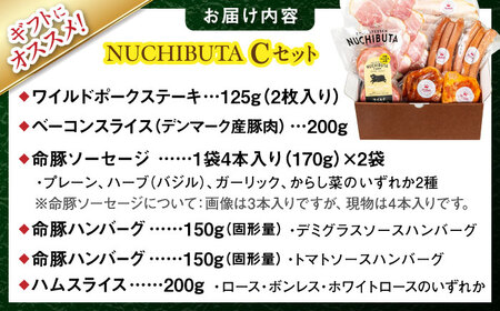 『NUCHIBUTA Cセット』 豚肉 ポーク ステーキ ハンバーグ ソーセージ ベーコン ハム 詰め合わせ  BCAR005 