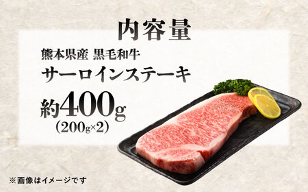 熊本県産 『原田畜産』 黒毛和牛 サーロイン ステーキ 計約400g（約200g×2枚）サーロインステーキ [AYCN049]