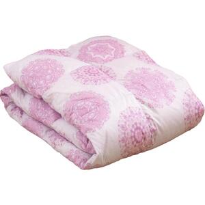 ダウンケット70％　シングル　カレイド（ピンク）_肌掛け ダウンケット 薄手 カレイド 洗える 150 × 210cm シングル 人気 春 夏 秋 軽い 掛け心地 保温 速乾 ダウンプルーフ ダウン 70% フェザー 30% 肌沿い 二重ステッチ 羽毛 布団 お取り寄せ 久留米市 送料無料 〔Qc061-sr-pi〕