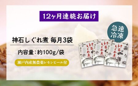 【全12回定期便】神石しぐれ煮 100g×3袋 [BAEC038]しぐれ煮
