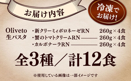 生パスタ計12食 (3種類×4食) 冷凍パスタ 冷凍パスタ BHAY003