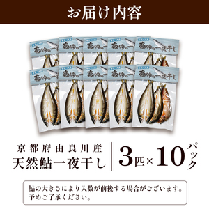 天然鮎 一夜干し 10パック（30匹）