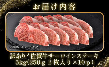 訳あり 佐賀牛サーロインステーキセット5kg