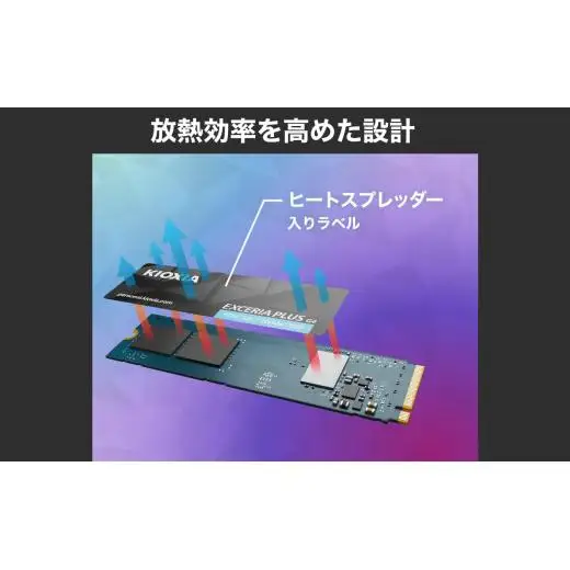 キオクシア（KIOXIA）PCIe(R) Gen5x4 内蔵SSD EXCERIA PLUS G4 1TB NVMe M.2 Type 2280 (最大読込: 10,000MB/s)