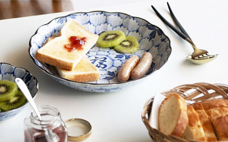 【美濃焼】花万葉 三福揃 大・中・小3枚セット【二幸】花柄 食器セット 和食器[MCZ113]