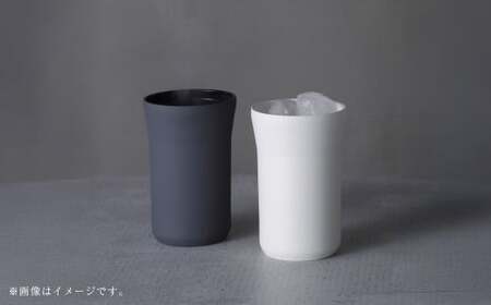 【京セラ】蓋付きタンブラー 350ml ＜ダークグレー＞ ペアセット （2個） CERAMUG タンブラー 真空容器 保冷 保温 真空断熱 セラミック トラベルカップ KYOCERA BS-626-2