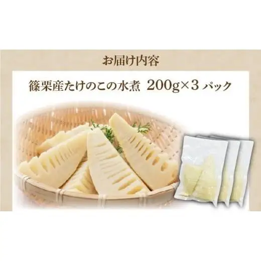 篠栗産たけのこの水煮200g×3パック BZ025