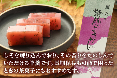 ようかん味比べセット（本練・しそ）各1本（350g以上×2本）ゆうパケット