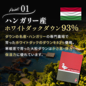 掛け布団 ハンガリーダウン93% 二層多マス 羽毛掛け布団 シングルロング