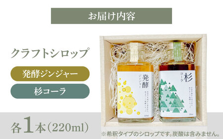 【お中元対象】日田杉香るクラフトコーラ　「杉コーラ」　/ピリッと生姜とシナモンの甘い香り　「発酵ジンジャー」　 飲み比べセット（杉コーラ、発酵ジンジャー2本セット/各1本） スパイス 炭酸 シロップ[ARDA009]