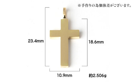 18金 ペンダントトップLクロスANGT002