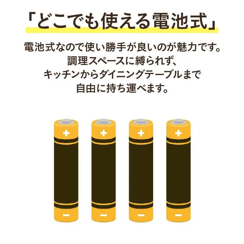 電動ペッパーミル - ボタンを押すだけで片手操作ができる