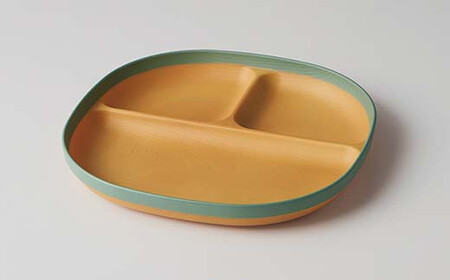 MUSUBI塗り分け ペア食器セット イエロー・グリーン 山中漆器 山中塗 軽量 レンジ対応 食洗機対応 木目 ナチュラル 自然 おしゃれ ギフト F6P-2184