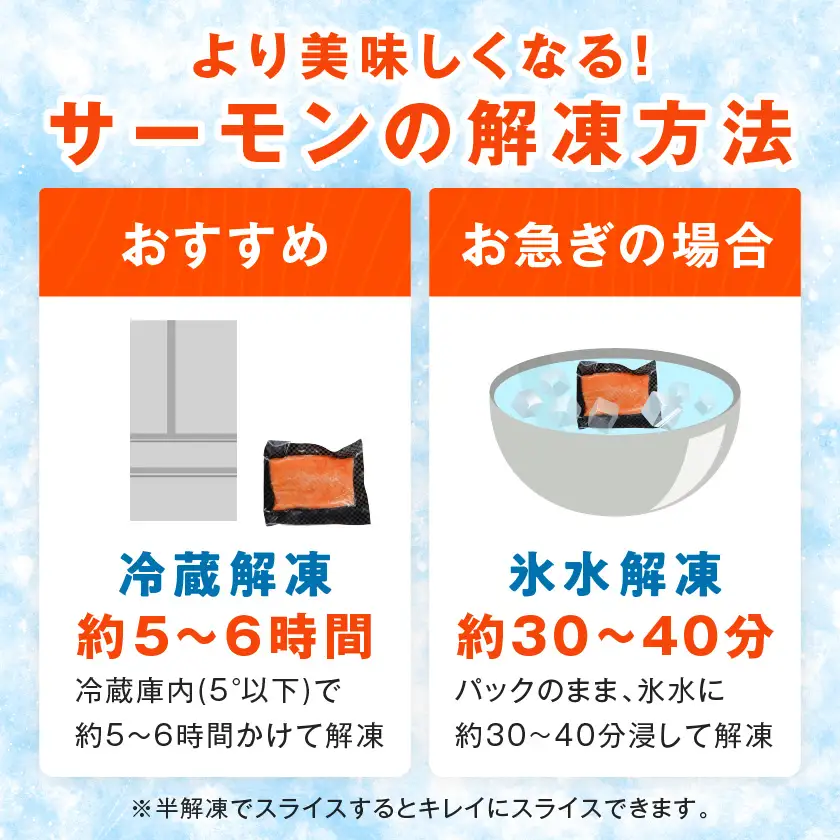 アトランティックサーモン500g〔AA-M3-003-500g〕_(都城市) アトランティックサーモン サーモン 急速冷凍 海鮮丼 カルパッチョ ムニエル
